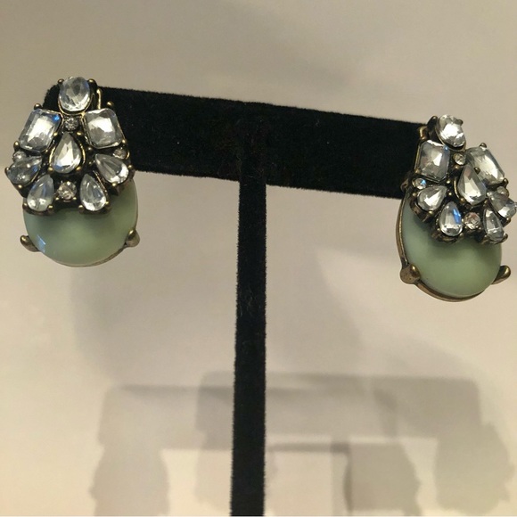 Anthropologie X BaubleBar Seastone and Rhinestone Pierced Earrings - Picture 4 of 10